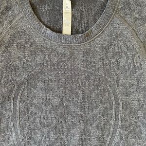 Lululemon Heather Gray Workout Tee, Sz. 6.
